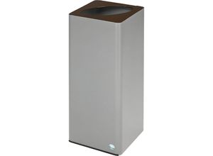 4067129213229 - VAR Wertstoffsammler QUADRO 70 l aus Stahl mit Klemmring silber braun 4067129213229 - VAR Wertstoffsammler QUADRO 70 l aus Stahl mit Klemmring silber braun