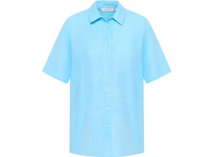 4067159334567 - ETERNA Hemdbluse Leinenanteil atmungsaktiv für Damen blau 42