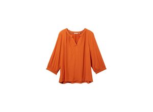 4067261253367 - Große Größen Tunika mit V-Ausschnitt und weiten Ärmeln rostorange Gr50