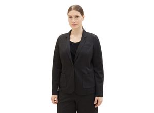 4067261253381 - Große Größen Karierter Blazer mit aufgesetzten Taschen schwarz Gr50