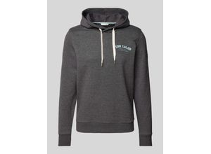 4067261292663 - TOM TAILOR Hoodie Logo-Print Kapuze für Herren grau XXL