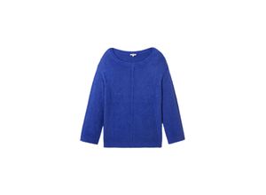 4067261773230 - Große Größen Pullover mit Rundhalsausschnitt und Teilungsnaht royalblau Gr52