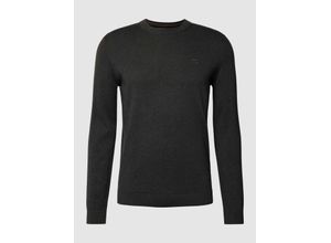 4067261789750 - TOM TAILOR Pullover Rundhals-Ausschnitt Rippbündchen für Herren grau XXL