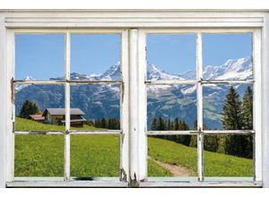 4067437001242 - Leinwandbild QUEENCE Südtirol Bilder Gr B H 20 cm x 30 cm Berge & Alpenbilder-Berghütte-Natur Querformat 1 St grün Leinwandbilder Premium-Leinwandstoff