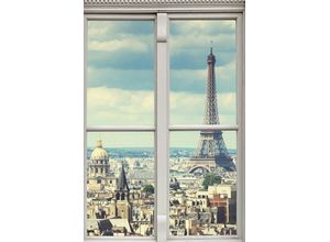 4067437001440 - Leinwandbild QUEENCE Paris Bilder Gr B H 20 cm x 30 cm Stadt-Paris Hochformat 1 St beige (natur) Leinwandbilder Premium-Leinwandstoff