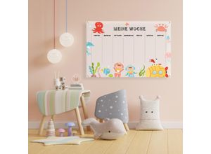 4067437104622 - Wanddekoobjekt QUEENCE Kids Edition Wanddekoobjekte Gr B H T 70 cm x 50 cm x 04 cm Meine Woche bunt Wanddekoration Geburtstagskalender Kinder Wandkalender Acrylglas