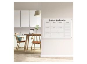 4067437104998 - Wanddekoobjekt QUEENCE Family Wanddekoobjekte Gr B H T 60 cm x 40 cm x 04 cm Familien Wochenplaner schwarz Wanddekoration Wochenplan Familienkalender Wandkalender Acrylglas