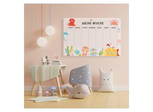 4067437105001 - Wanddekoobjekt QUEENCE Kids Edition Wanddekoobjekte Gr B H T 60 cm x 40 cm x 04 cm Meine Woche bunt Wanddekoration Geburtstagskalender Kinder Wandkalender Acrylglas