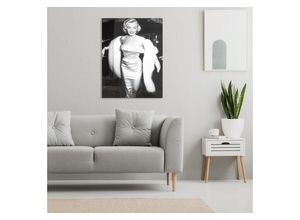 4067437105469 - Acrylglasbild QUEENCE Glam Bilder Gr B H T 40 cm x 60 cm x 04 cm Schwarz-Weiß Hochformat grau Acrylglasbilder Marilyn Monroe Fine Art-Print in Galeriequalität