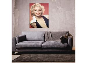 4067437105599 - Acrylglasbild QUEENCE Red Love Bilder Gr B H T 50 cm x 70 cm x 04 cm Frau-Stars Hochformat rot Acrylglasbilder Marilyn Monroe Fine Art-Print in Galeriequalität