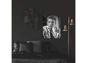 4067437106220 - Acrylglasbild QUEENCE James Dean Bilder Gr B H T 50 cm x 70 cm x 04 cm Schwarz-Weiß-Mann-Stars Hochformat grau Acrylglasbilder Fine Art-Print in Galeriequalität