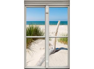 4067437114331 - Wandsticker QUEENCE Düne Wandtattoos Gr B H 120cm x 80cm Natur beige (natur) Wandsticker Wandbild selbstklebend 3D Fenster