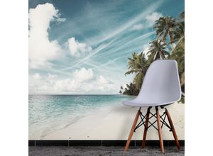 4067437119312 - Fototapete QUEENCE Strand und Meer blau B360m H250m Vinyl Tapeten Wandpaneele selbstklebend Tapete Sticker Wanddeko XXL-Fotomotiv 4067437119312 - Fototapete QUEENCE Strand und Meer blau B360m H250m Vinyl Tapeten Wandpaneele selbstklebend Tapete Sticker Wanddeko XXL-Fotomotiv