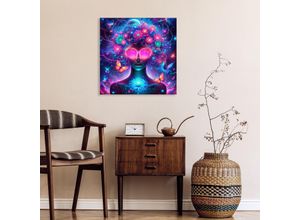 4067437128758 - Acrylglasbild QUEENCE Kosmische Blüte bunt (farbe bild(er) bunt) B70cm H70cm Acrylglas Bilder Knallige tolle Farben auf hochwertigem Acrylglas gedruckt