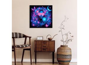 4067437128772 - Acrylglasbild QUEENCE kosmische Blüte II bunt (farbe bild(er) bunt) B70cm H70cm Acrylglas Bilder Knallige tolle Farben auf hochwertigem Acrylglas gedruckt