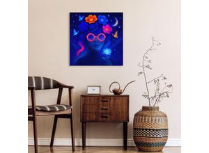 4067437128796 - Acrylglasbild QUEENCE Sternenblume bunt (farbe bild(er) bunt) B70cm H70cm Acrylglas Bilder Knallige tolle Farben auf hochwertigem Acrylglas gedruckt