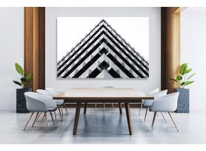 4067437130409 - XXL-Wandbild QUEENCE Akustikbild Geometrisch Gebäude grau (farbe bild(er) grau) B120cm H80cm T25cm Polyester Bilder Einfache Akustiklösung ohne Baumaßnahme Schalldämmung Paneele