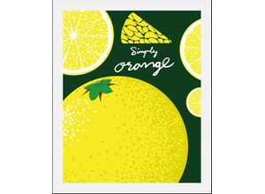 4067437333923 - Bild QUEENCE Simple Orange Bilder Gr B H 50 cm x 70 cm Wandbild Hochformat 1 St gelb Kunstdrucke gerahmt