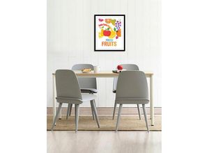 4067437334012 - Bild QUEENCE Fresh Fruits Bilder Gr B H 50 cm x 70 cm Wandbild Hochformat 1 St bunt (bunt rot grün orange gelb) Kunstdrucke gerahmt