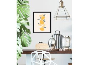 4067437334074 - Bild QUEENCE Citrus Dream Bilder Gr B H 50 cm x 70 cm Wandbild Hochformat 1 St gelb Kunstdrucke gerahmt