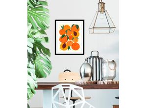 4067437334371 - Bild QUEENCE Finn Bilder Gr B H 50 cm x 70 cm Wandbild Hochformat 1 St orange Kunstdrucke gerahmt