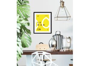 4067437334524 - Bild QUEENCE Lemon Bilder Gr B H 50 cm x 70 cm Wandbild Hochformat 1 St gelb Kunstdrucke gerahmt