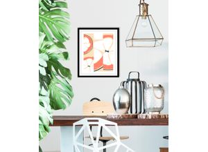 4067437334647 - Bild QUEENCE Fiete Bilder Gr B H 50 cm x 70 cm Wandbild Hochformat 1 St orange Kunstdrucke gerahmt