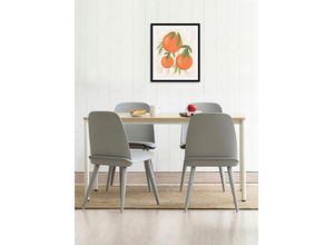 4067437335033 - Bild QUEENCE Finja Bilder Gr B H 50 cm x 70 cm Wandbild Hochformat 1 St orange Kunstdrucke gerahmt