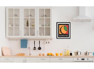 4067437335422 - Bild QUEENCE Taste Bilder Gr B H 50 cm x 70 cm Wandbild Hochformat 1 St bunt (rot orange grün) Kunstdrucke gerahmt