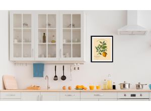 4067437335699 - Bild QUEENCE Lemons Bilder Gr B H 50 cm x 70 cm Wandbild Hochformat 1 St gelb Kunstdrucke gerahmt