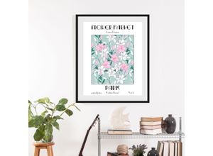 4067437336467 - Bild QUEENCE Flowermarket Bilder Gr B H 40 cm x 50 cm Wandbild Blumen Hochformat 1 St pink (pink blau) Kunstdrucke gerahmt