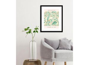 4067437337044 - Bild QUEENCE Botanical Bilder Gr B H 50 cm x 70 cm Wandbild Hochformat 1 St grün (grün beige) Kunstdrucke gerahmt