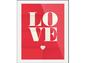 4067437346596 - Bild QUEENCE Love Letter Bilder Gr B H 50 cm x 70 cm Wandbild Schriftzüge Hochformat 1 St weiß Kunstdrucke gerahmt