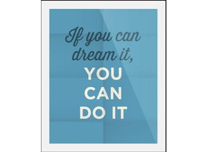 4067437346626 - Bild QUEENCE You can do it Bilder Gr B H 50 cm x 70 cm Wandbild Schriftzüge Hochformat 1 St schwarz Kunstdrucke gerahmt