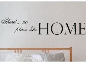 4067437735079 - QUEENCE Wandtattoo Theres no place like Home Wandtattoos hohe Klebkraft Gr B H 120 cm x 25 cm Schrift grau (dunkelgrau) Wandtattoos Sprüche