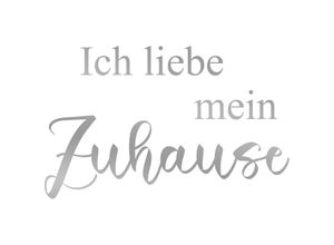 4067437736397 - Wandtattoo MY HOME Ich liebe mein Zuhause Wandtattoos Gr B H 120 cm x 74 cm silberfarben (silber) Wandtattoos und Wandsticker Wandaufkleber selbstklebend rückstandslos abziehbar