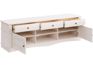 4067474031172 - Lowboard HOME AFFAIRE Teresa Sideboards Gr B H T 154 cm x 482 cm x 369 cm 3 weiß Lowboards Breite 154 cm Fernsehtisch aus massiver Kiefer