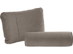 4067474113267 - Dekokissen Océane Dekokissen_Sitzkissen_Kissenhüllen Gr B L 50 cm x 70 cm braun (braun samt) passend zum Bett Oceáne in Samtvelours und Feinstruktur 2-er Set