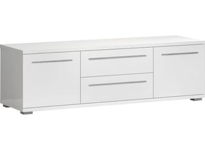 4067474143813 - TV-Board PLACES OF STYLE Piano Sideboards Gr B H T 150 cm x 462 cm x 452 cm Breite 150 cm 2 weiß (weiß 70 hochglanz) TV-Lowboards UV lackiert mit Soft-Close-Funktion