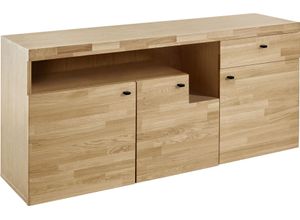 4067474168731 - Lowboard HOME AFFAIRE Divupe Sideboards Gr B H T 138 cm x 64 cm x 35 cm 1 braun (eiche) Lowboards Breite 138 cm Fronten aus Massivholz FSC-zertifiziert