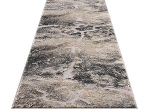 4067474228251 - Läufer MY HOME Marmor Teppiche Gr B L 90 cm x 250 cm 12 mm 1 St grau Küchenläufer