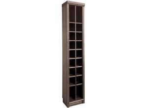 4067474601603 - Wandregal HOME AFFAIRE Soeren Regale Gr H 220 cm 18 St braun (dunkelbraun) CD-Regal Möbel Regal Standregal TV-Möbel Medienarchivierung Regale aus massiver Kiefer in 2 Höhen Tiefe 29 cm