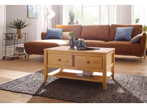 4067474665667 - Couchtisch HOME AFFAIRE Leonis Tische Gr B H T 89 cm x 52 cm x 60 cm beige (natur natur) Home Affaire Breite 89 cm mit Schubladen und Ablageboden aus massiver Kiefer