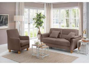 4067474767835 - Sessel HOME AFFAIRE Palmera Gr Lu x us-Microfaser ALTARA NUBUCK B H T 70 cm x 93 cm x 75 cm braun Home Affaire Federkern-Polsterung in 5 Bezugsqualitäten