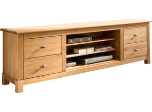 4067474813464 - Lowboard HOME AFFAIRE Rauna Sideboards Gr B H T 200 cm x 59 cm x 38 cm beige (gelaugt geölt) Lowboards Fernsehtisch Breite 200 cm