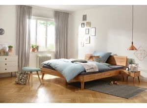 4067474895712 - Bett HOME AFFAIRE Natali Betten Gr Liegefläche B L 180 cm x 200 cm Betthöhe 37 cm kein Härtegrad braun (eiche) Home Affaire aus massiver Eiche in verschiedenen Breiten