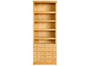 4067474961318 - Bücherregal HOME AFFAIRE Soeren Regale Gr B H T 80 cm x 220 cm x 29 cm 5 St beige (gelaugt geölt) Bücherwand Möbel Regal Standregal Standregale Regale aus massiver Kiefer in 2 Höhen Tiefe 29 cm mit 5 Schubkästen