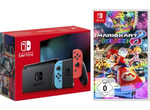 4067475993585 - NINTENDO SWITCH Spielekonsole Spielekonsolen inkl Mario Kart 8 Deluxe bunt (neonrot neonblau) Bestseller