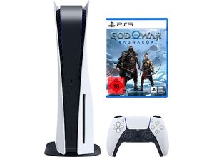 4067475993769 - PLAYSTATION 5 Konsolen-Set inkl God of War Ragnarök Spielekonsolen schwarz-weiß (weiß schwarz) PlayStation 5 Bestseller