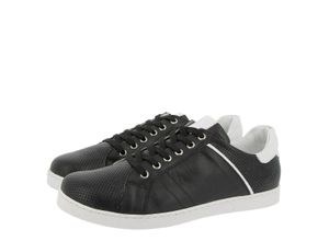 4067518033612 - Große Größen Sneakers mit Kontrastdetails und Wechselfußbett schwarz-weiß Gr36